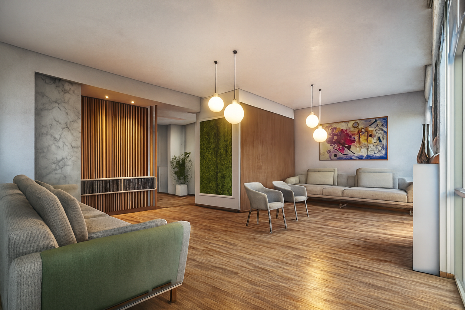 Restyling sala d’attesa studio medico